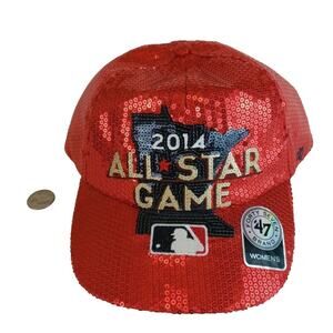New 47 Brand 2014 All Star Game Minnesota Twins Baseball Red Sequence Womans Hat